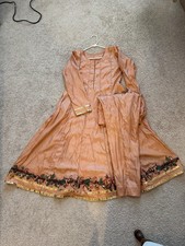 Peach Color Desi Flare Dress 2 Piece Set Indian/Pakistani/Bengali Style