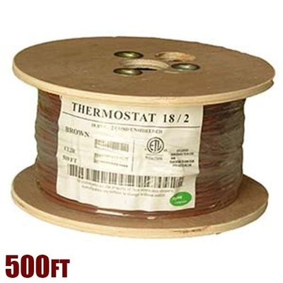 500FT 18/2 Unshielded CMR Heating Air Conditioning HVAC AC Thermostat Cable Wire