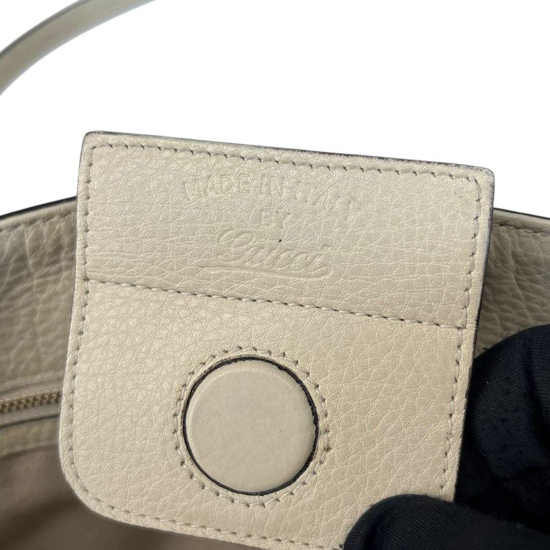 GUCCI Flora Tote Bag 50th Anniversary Flower Pattern Leather Canvas White VIN thumbnail 14