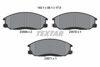 Bremsbelagsatz FÜR Ssangyong Rexton / Rexton II (Gab ) - Textar 2356901