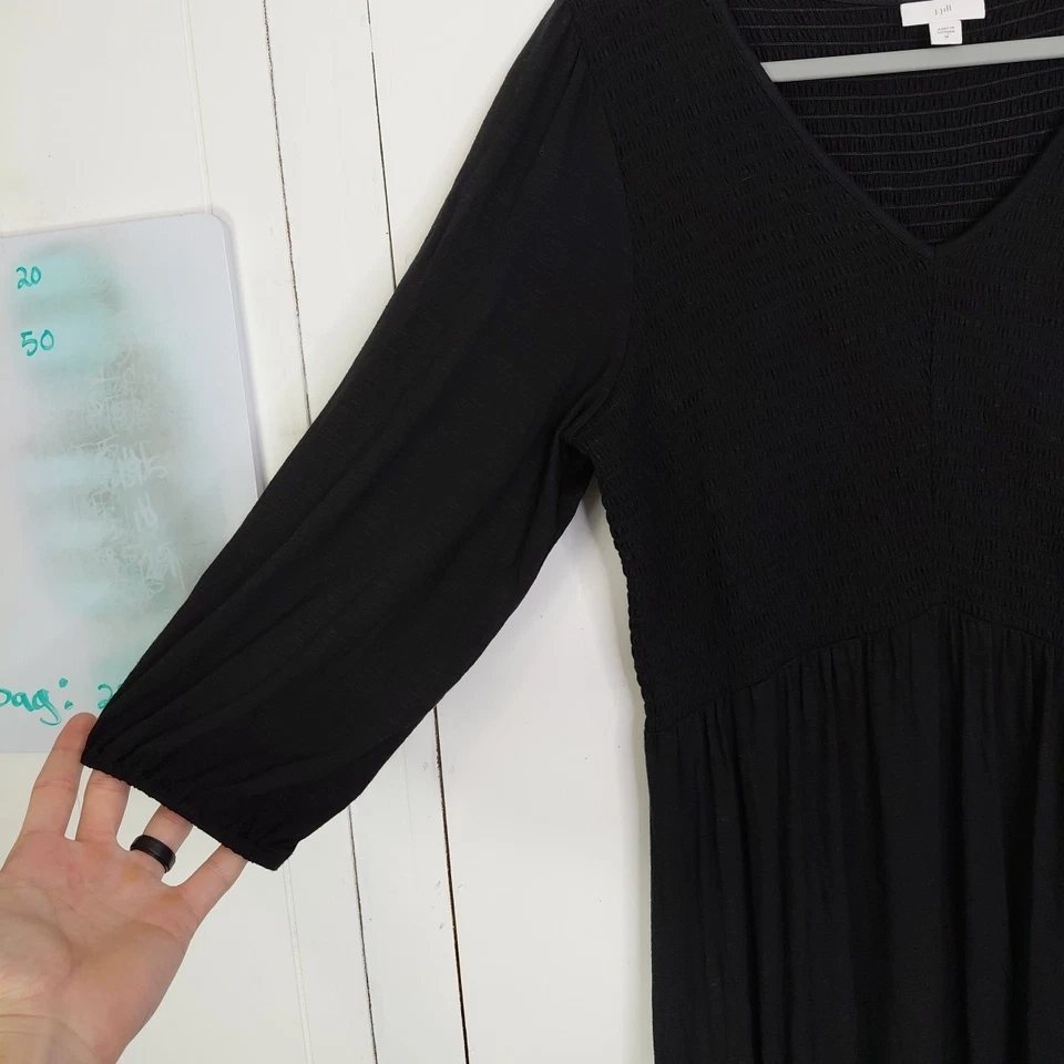 Платье женское J Jill среднее со сборками макси с длинным рукавом эластичная капсула скромное - Изображение 4 из 4