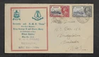 BERMUDA 1935 HMS DANAE LLUS FDC 1d & 1 1/2d SILVER JUBILEE 'IRELAND ISLAND' FDDS