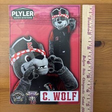 Erie (PA) SeaWolves Oversized (7”x5”) Baseball Card -C. Wolf Mascot (Tigers AA)
