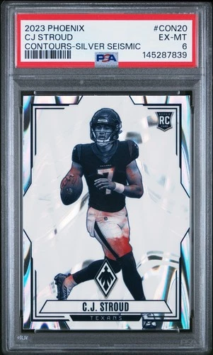 2023 PANINI PHOENIX CONTOURS SILVER SEISMIC #CON20 CJ STROUD ROOKIE RC PSA 6