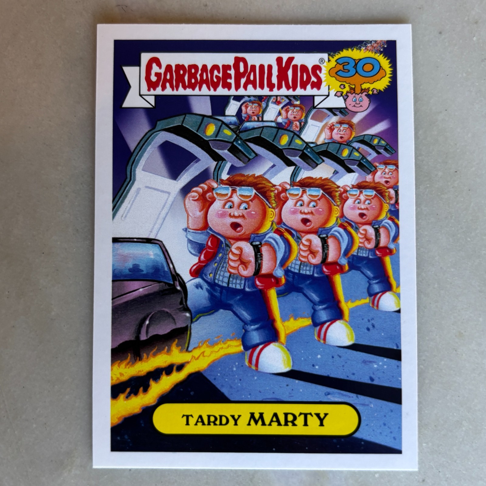 Tardy MARTY #1a 2015 Garbage Pail Kids 30th Anniversary trading card — raw and PSA graded price guide