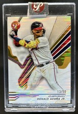 2024 Topps Pristine Ronald Acuna Jr. Gold Refractor #/50 Braves