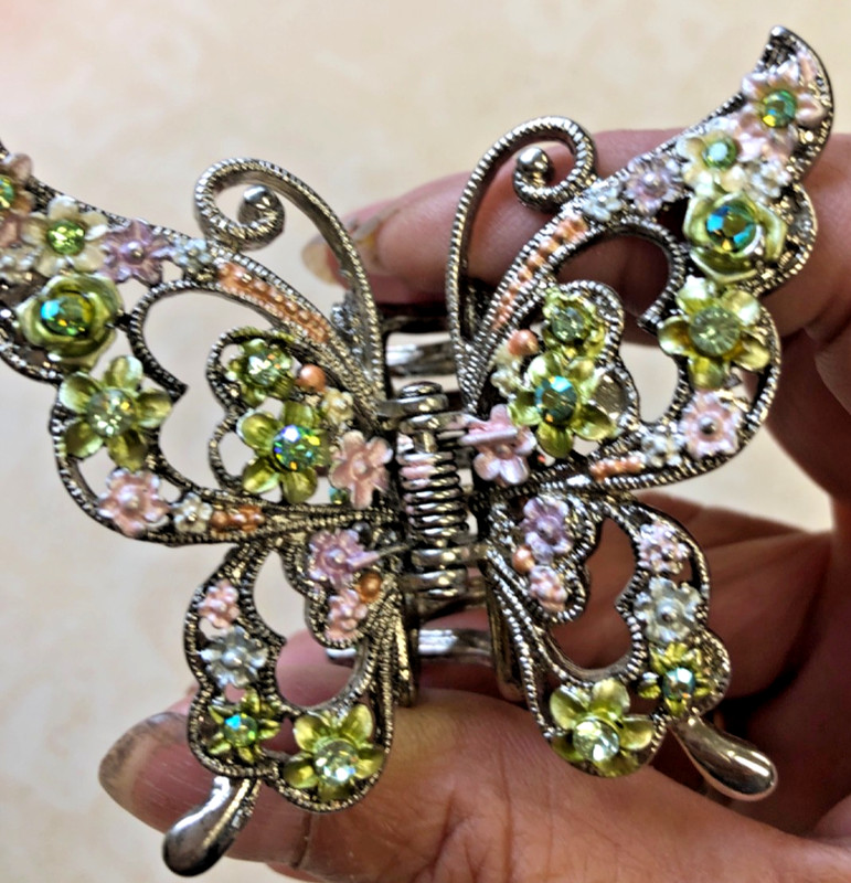 Hand Made Hair Jewelry Colorful  Butterfly Hair Clasp