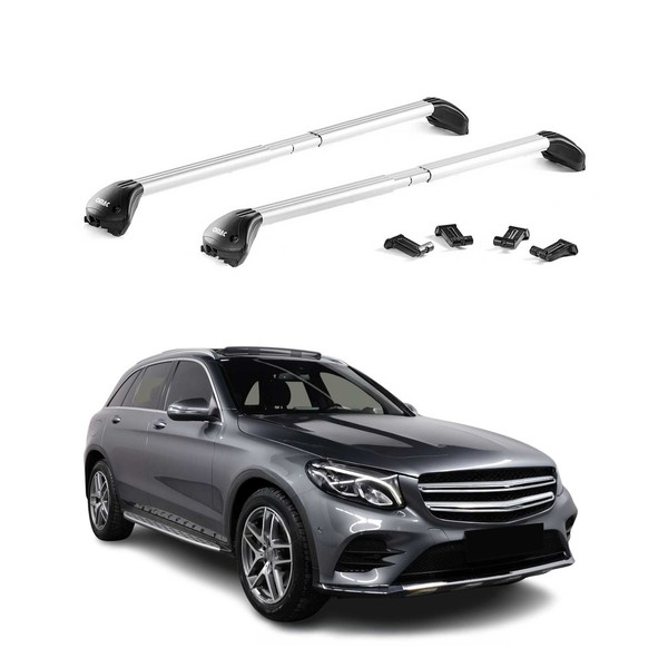 DachträGer GrundtäGer FüR Mercedes Glc X253 2015-2022 100Kg Alu Silber 2X Abe-image