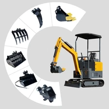 Mini Excavator Attachments Quick Hitch/ Bucket/ Ripper/Rake/Thumb Clip Digger