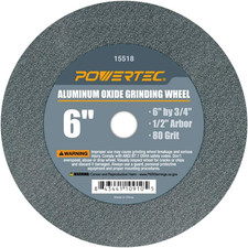 Bench Grinder Wheel 6 Inch 80 Grit, Aluminum Oxide Grinding Wheel for Bench Pede