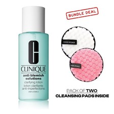 BUNDLE: Clinique Anti-Blemish Clarifying Lotion 200ml + 2 Premium Cleansing Pads