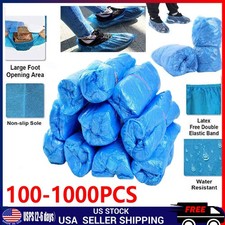 100-2000Pcs Disposable Boot  Shoe Covers Waterproof Non-Slip CPE Protectors US