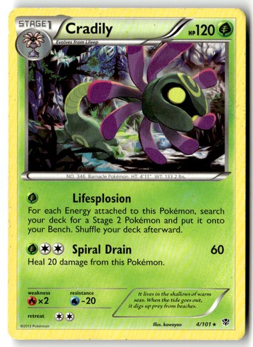 Cradily 4/101 - Plasma Blast - PTCG - MP