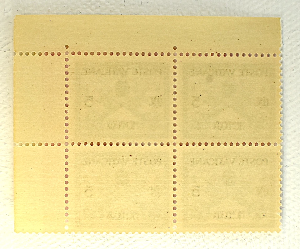 CIUDAD DEL VATICANO SCOTT #1 ESQUINA DE 4 BLOQUES MNH, 1929 Foto 2 de 2