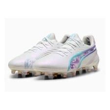Puma Womens King Ultimate BL FG/AG Soccer Cleats 108187-01 White/Lavender Sz 7.5