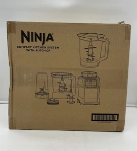 NEW Sealed Ninja Compact Kitchen System Blender Food Processor Combo AMZ493BRN