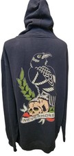 Blackcraft Cult Nevermore Raven Tattoo Pullover Hoodie Size Medium Goth Occult