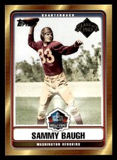 Sammy Baugh 2006 Topps Hall of Fame Tribute Card #HOFT-SB Washington Redskins