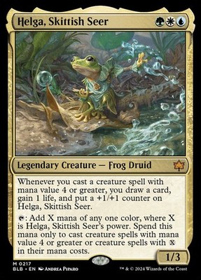 MTG Magic the Gathering Helga, Skittish Seer (217/454) Bloomburrow LP
