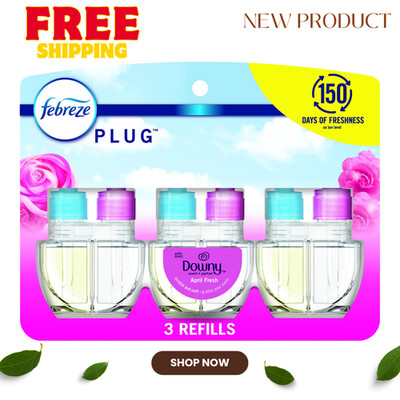 Febreze Plug In Scented Oil Refill, Downy April Fresh, 0.87oz