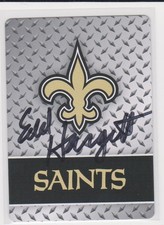EDD HARGETT NEW ORLEANS SAINTS 1969-1972 TEXAS A&M AUTOGRAPHED PLAYING  CARD