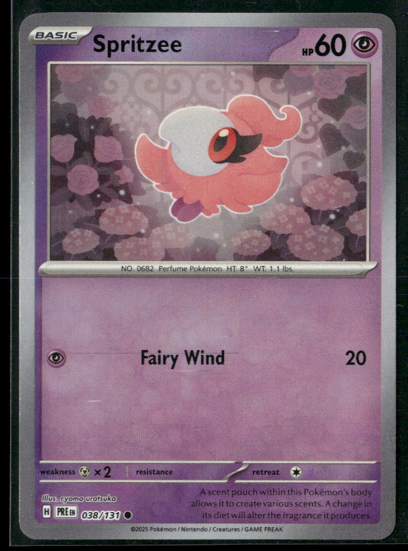 Spritzee (Master Ball Pattern) Holo Common SV: Prismatic Evolutions 038/131 NM