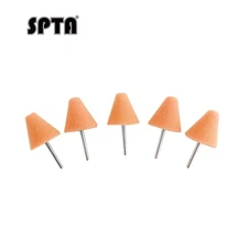 SPTA 5Pcs Orange Heavy Cut Cone Polishing Pads Set Drill Attachment Detailing