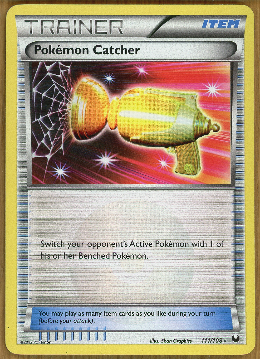 Pokemon Catcher - 111/108 ~ Shiny Secret Rare ~ B&W Dark Explorers ~ Near Mint!
