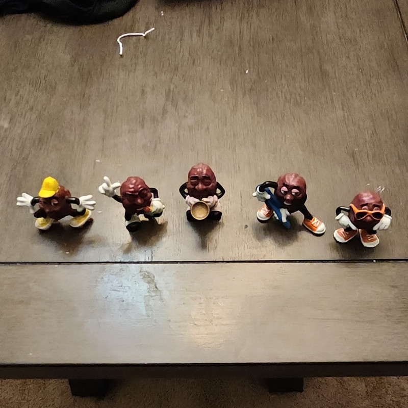 California Raisins Hardee's PVC Figures Set of 5 Vintage 1988