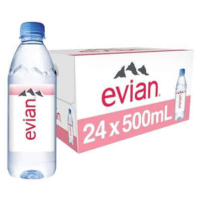 #ad evian Natural Spring Water PH Balanced 16.9fl oz. 500mL Bottlespack of 24. $33.48
