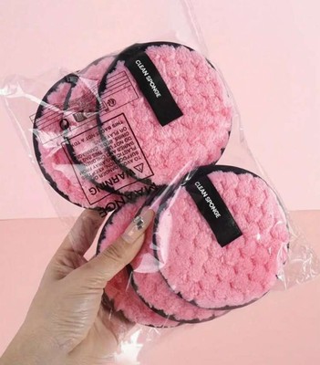 Runde Form weicher Kosmetik Schwamm Gesicht Make-up Entferner Tuch Pad Reinigungsquaste