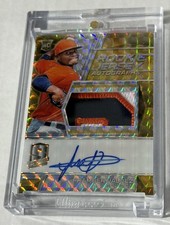 2019 Spectra Framber Valdez gold Prizm RC 3 color Patch Auto 2/10 Tigers Astros