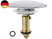 BadewannenstöPsel Messing Poliert Chrom WaschbeckenstöPsel Ø 66Mm Pop-Up Click C