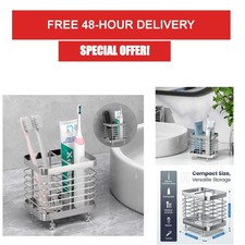 Luxspire Stainless Steel Toothbrush Holder for Bathroom, 2 Slots, Wall Mounted,