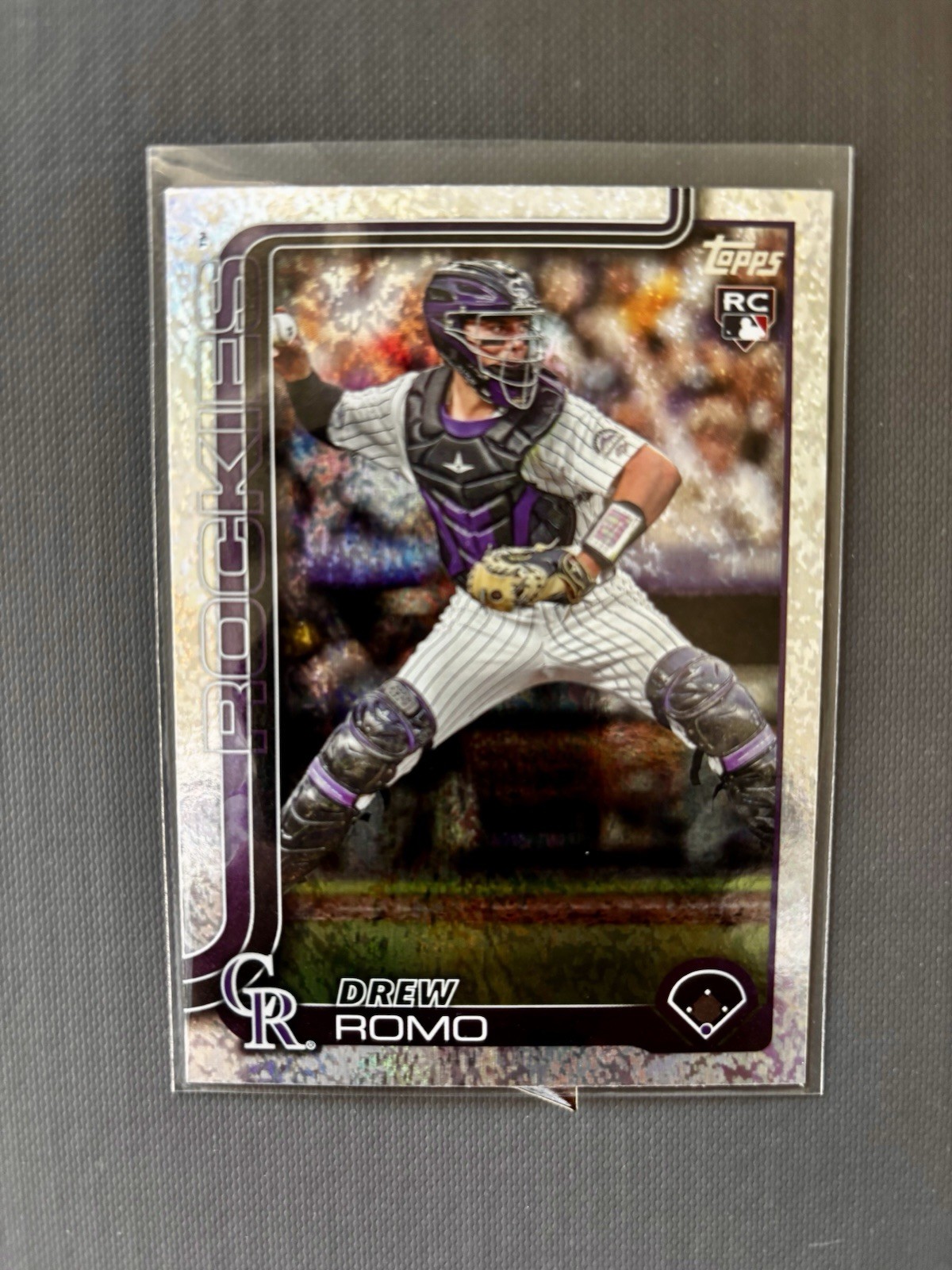 Drew Romo- 2025 Topps Series 1- Holo Foil (RC) #296- Colorado Rockies- MINT!!!
