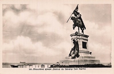 62 BOULOGNE SUR MER STATUE VON GENERAL SAN MARTIN