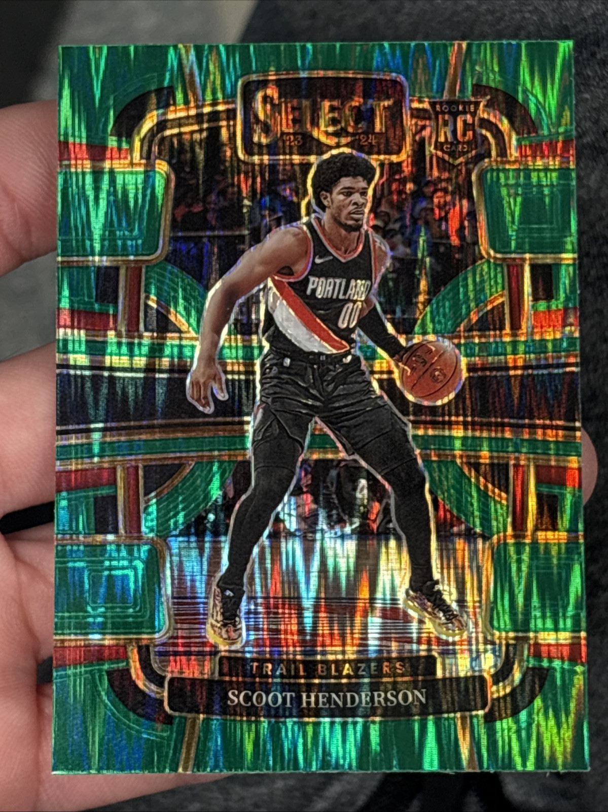 2023-24 Select Prizms Green Shock #77 Scoot Henderson