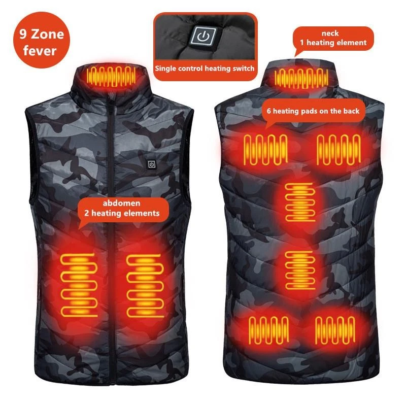 Gilet Riscaldato Uomo ORORO Leggero Trapuntato Con Power Bank - Nero, Tessuto Impermeabile, 4 Zone Di Calore (Collo, Schiena, Mani) - Batteria Non Inclusa