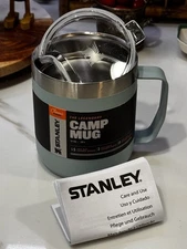 Stanley Classic Legendary Camp Mug 12 Oz Green Sea Foam NEW