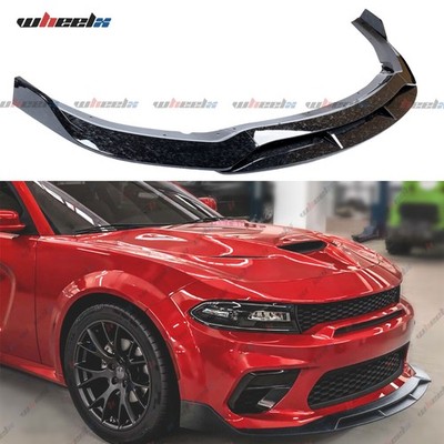 Forged Carbon SRT Widebody Front Bumper Lip Splitter For 2015-2023 Dodge Charger