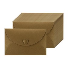 24pcs Card Envelopes 4x7 Inch - Envelopes Holder with Heart Clasp, Bronze