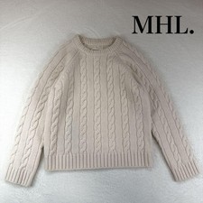 MHL Wool Cable Knit Sweater Ivory M Margaret Howell Used JAPAN