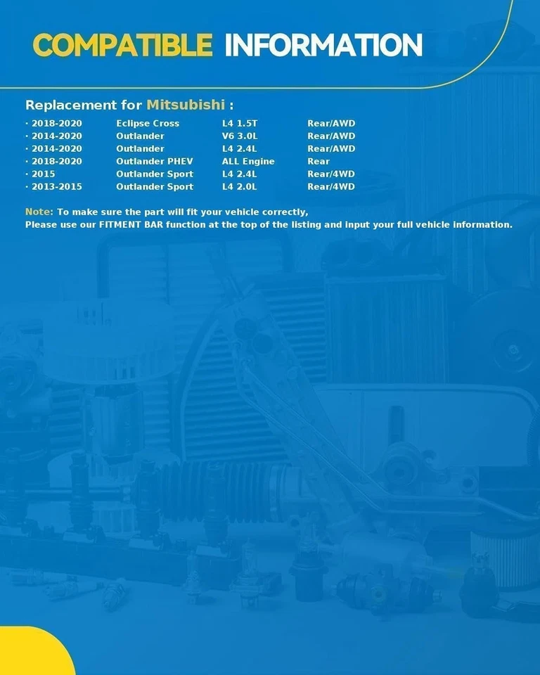 Conjunto de buje de rueda trasera PHILTOP 512564 2 PIEZAS AWD 4x4 apto para Mitsubishi Outlander Foto 2 de 4