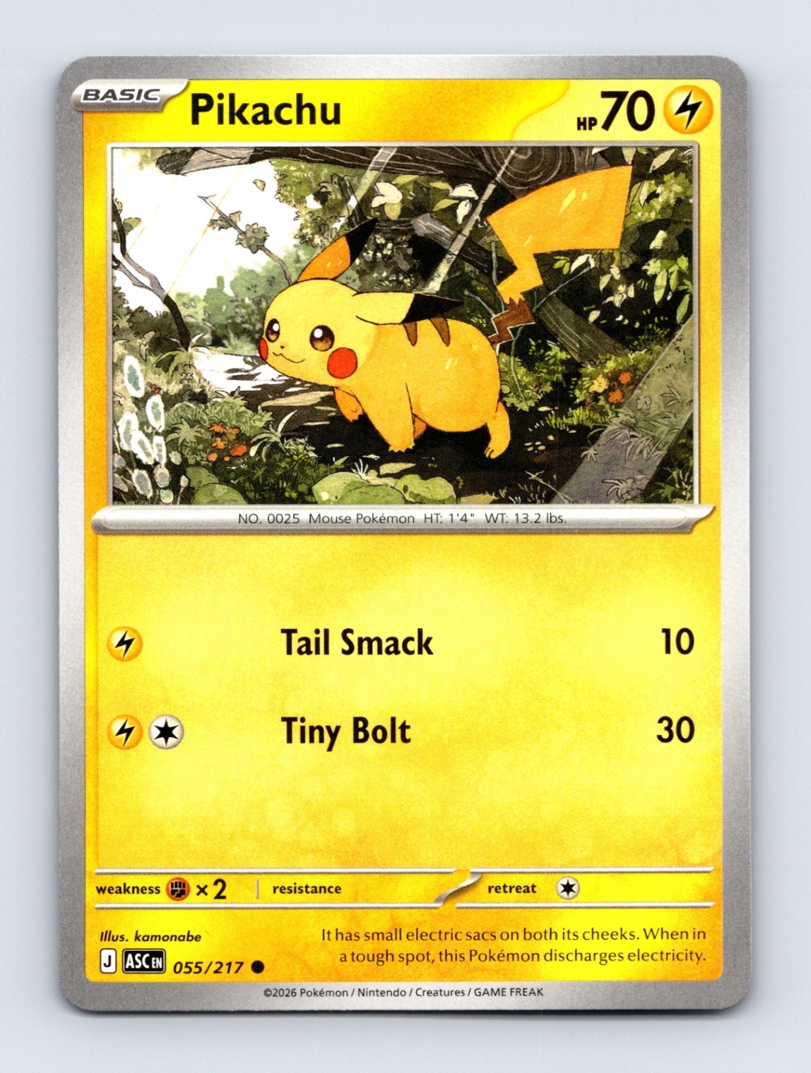 Pikachu - Ascended Heroes 055/217 - Common - NM - Pokémon
