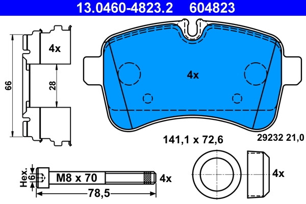 Bremsscheiben-BremsbeläGe-Kit ATE 13.0460-4823.2 Iveco 42555917 Iveco 500055564-image