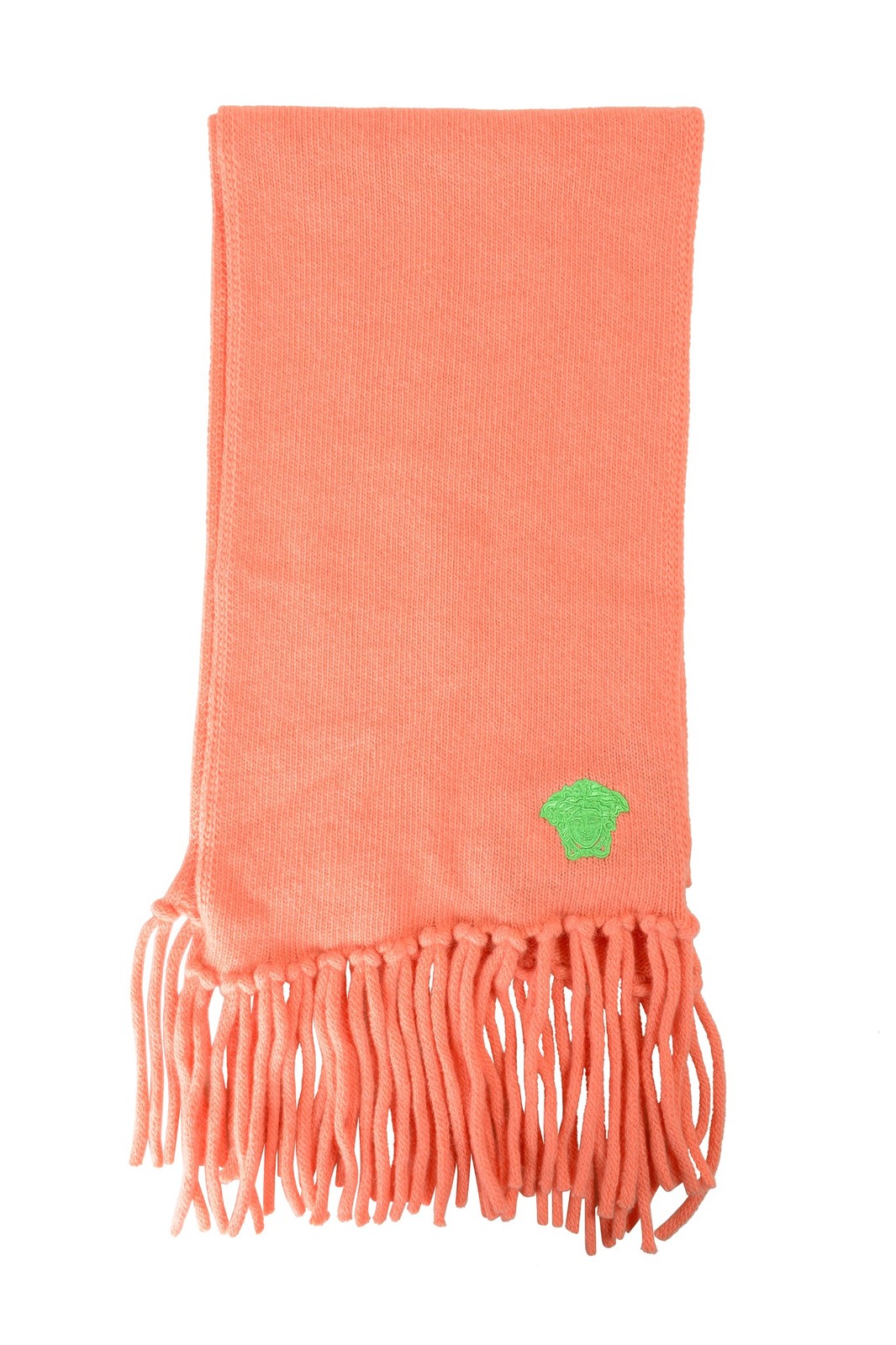 Вязаный шарф Versace Унисекс из розового кашемира и шерсти с принтом логотипа 46690₽