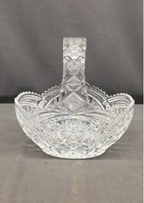 Vintage Bohemian Style Cut Crystal Bride's Basket