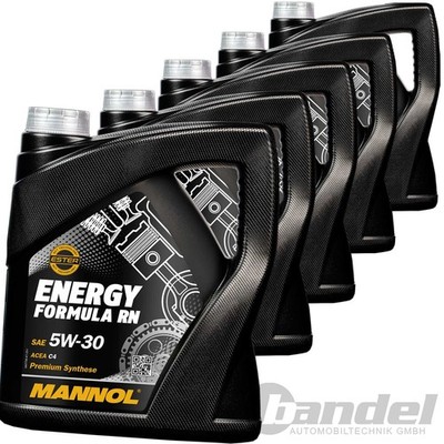 5x 4L MANNOL 7706 ENERGY FORMULA RN 5W30 passend für RN0720 MB266.51 ACEA C4