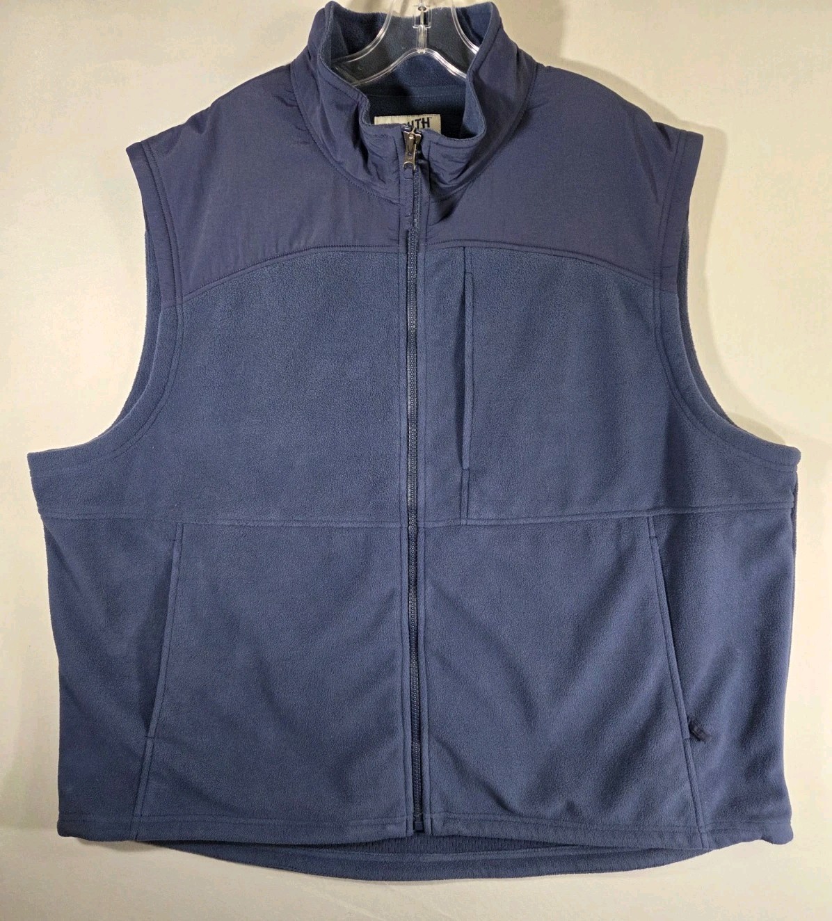 Duluth Trading Shoreman's Fleece Gridlock Vest Full Zip Navy Blue Men’s 3XL