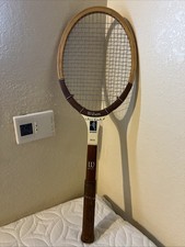 Vintage Wilson Chris Evert Autograph Wooden Tennis Racket Racquet USA Leather